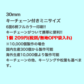  30mm キーチェーン付きミニサイズ