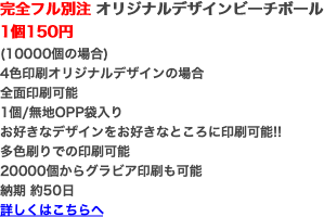 完全フル別注 オリジナルデザインビーチボール
